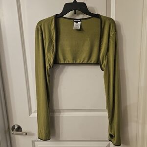 Waydamin Open Front Bolero Shrug Crop Top